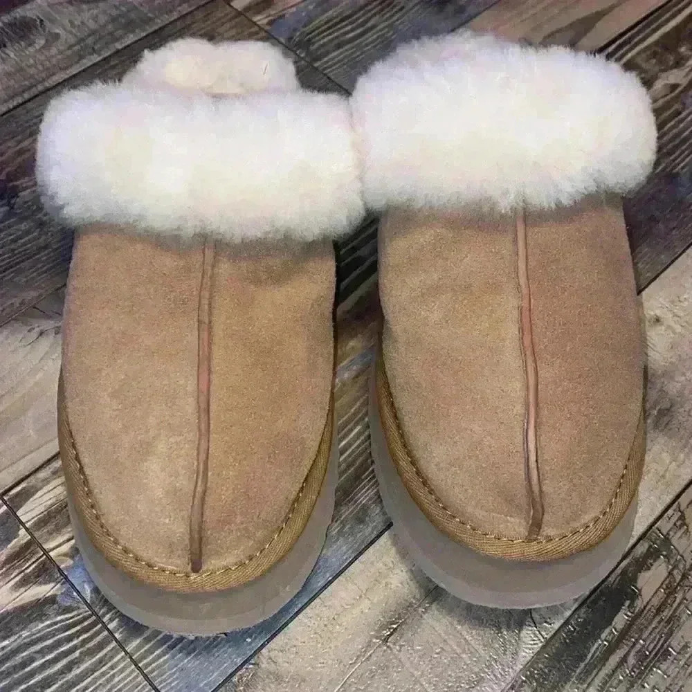 UGG Diquette platform Chestnut Brown Slip On shoes size 7 - Picture 2 of 6